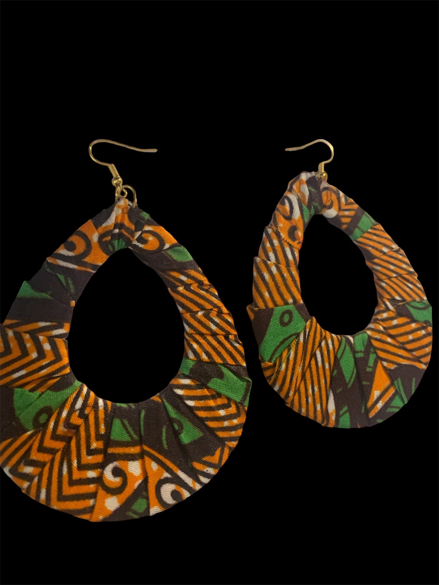 Orange Mixed Styling Women's African Metro Styled Wood Fashion Statement Earrings Jewelry