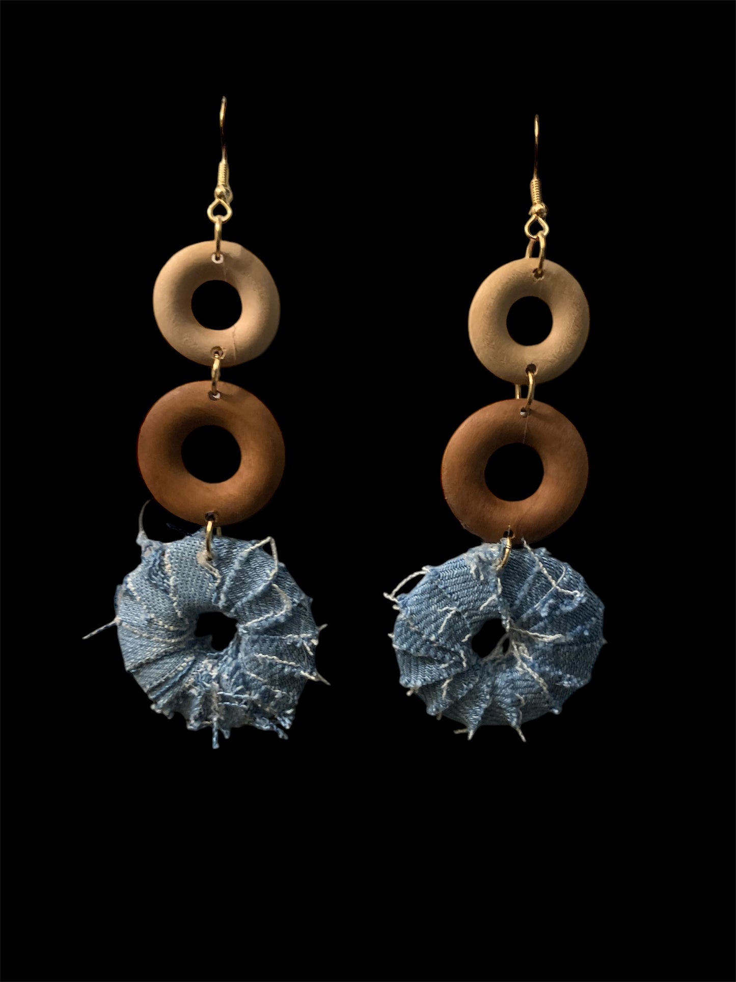 Diva Essence Dangling Distressed Custom 3 Round Loop Ear Glam Accessories