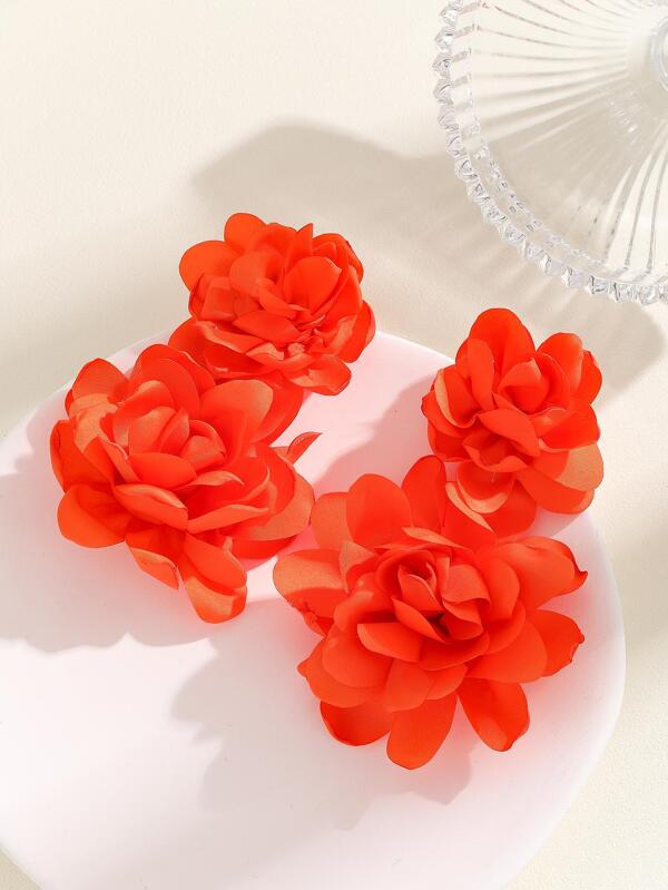 New Arrival Trendy Beautiful Fashionable Flower Drop Earrings for Women Jewelry Accessories