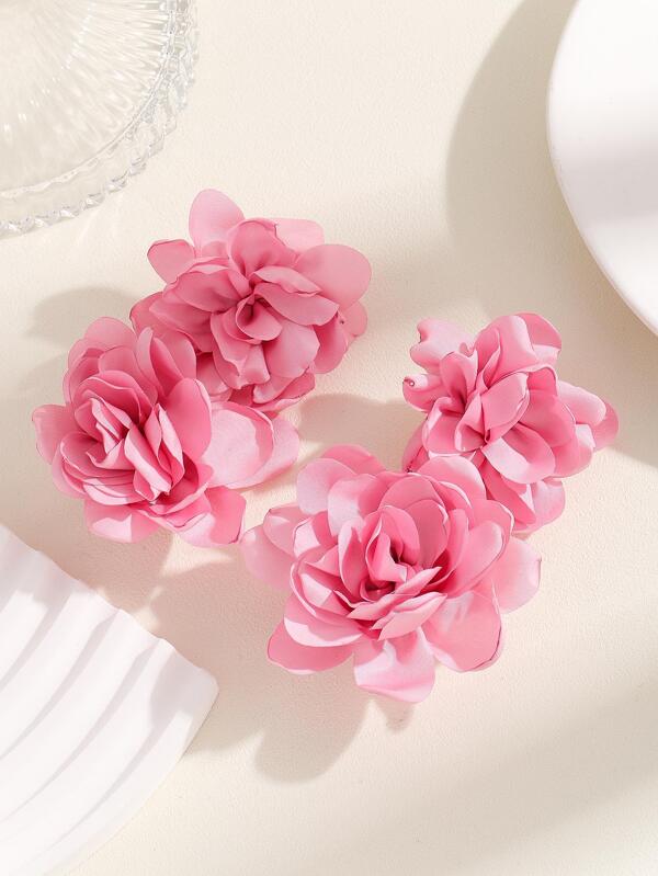 New Arrival Trendy Beautiful Fashionable Flower Drop Earrings for Women Jewelry Accessories