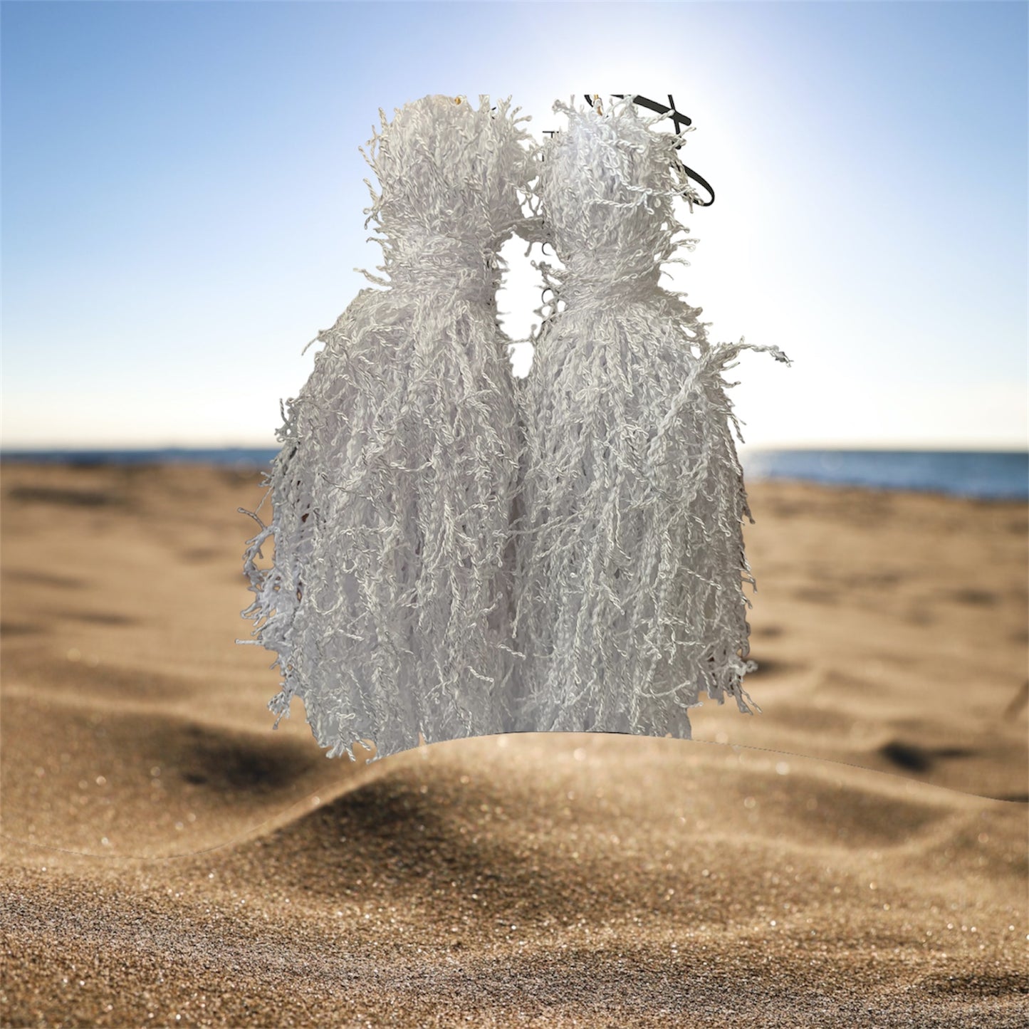 Lovely Fashion Statement White Themed Handmade w Love Fringe Customized Earrings Jewelry