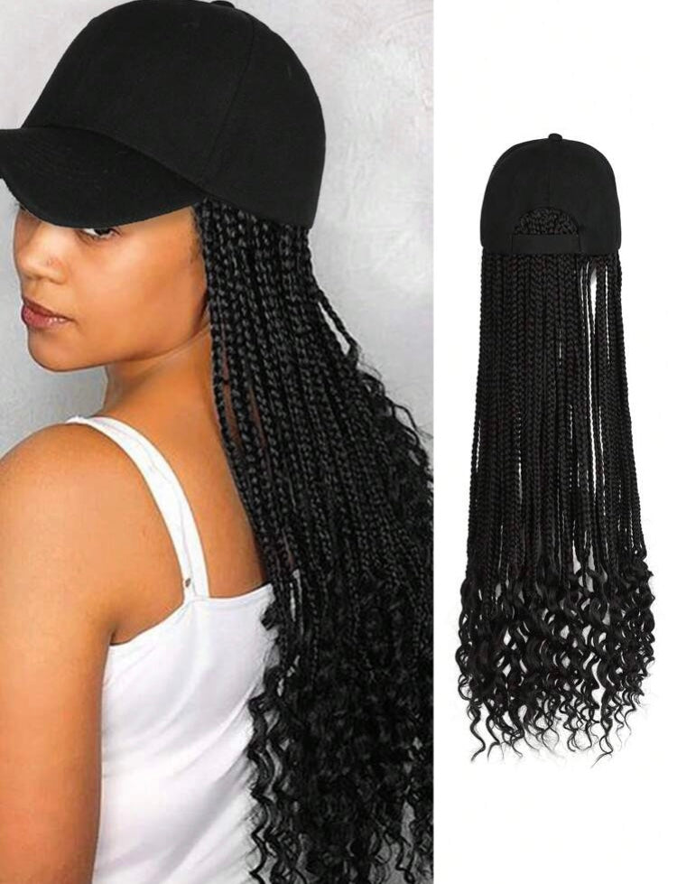 Fashion Hair On the Go Natural Long Braided Synthetic Stylish Wig w Cap Accessories