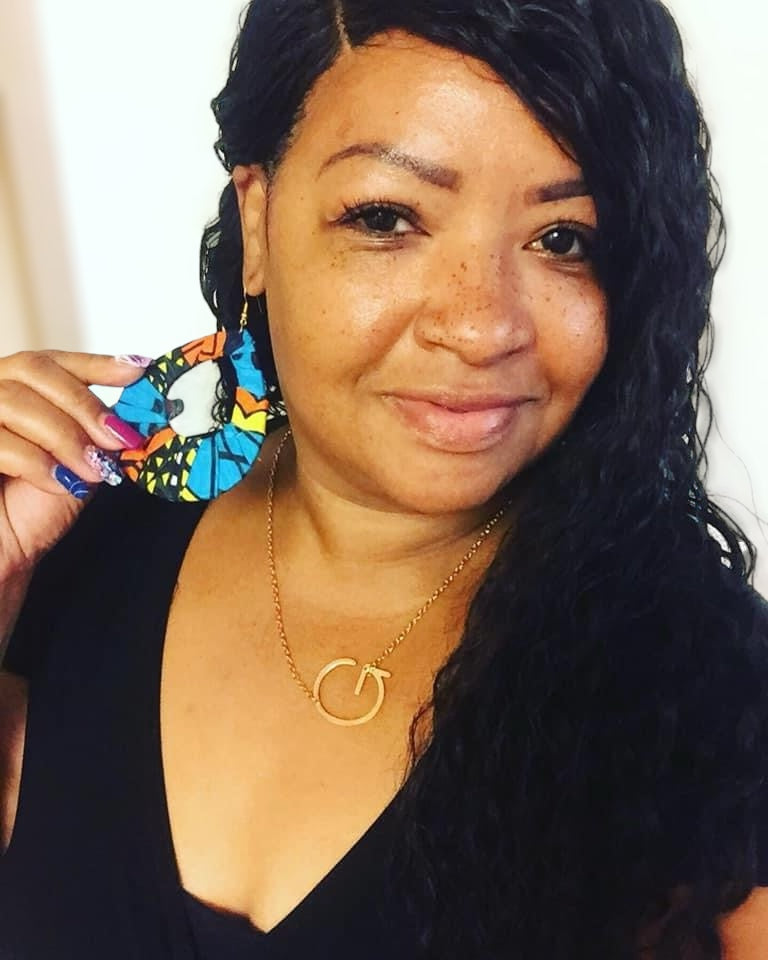 Blue Orange Mixed Styling Women's African Metro Styled Wood Fashion Statement Earrings Jewelry
