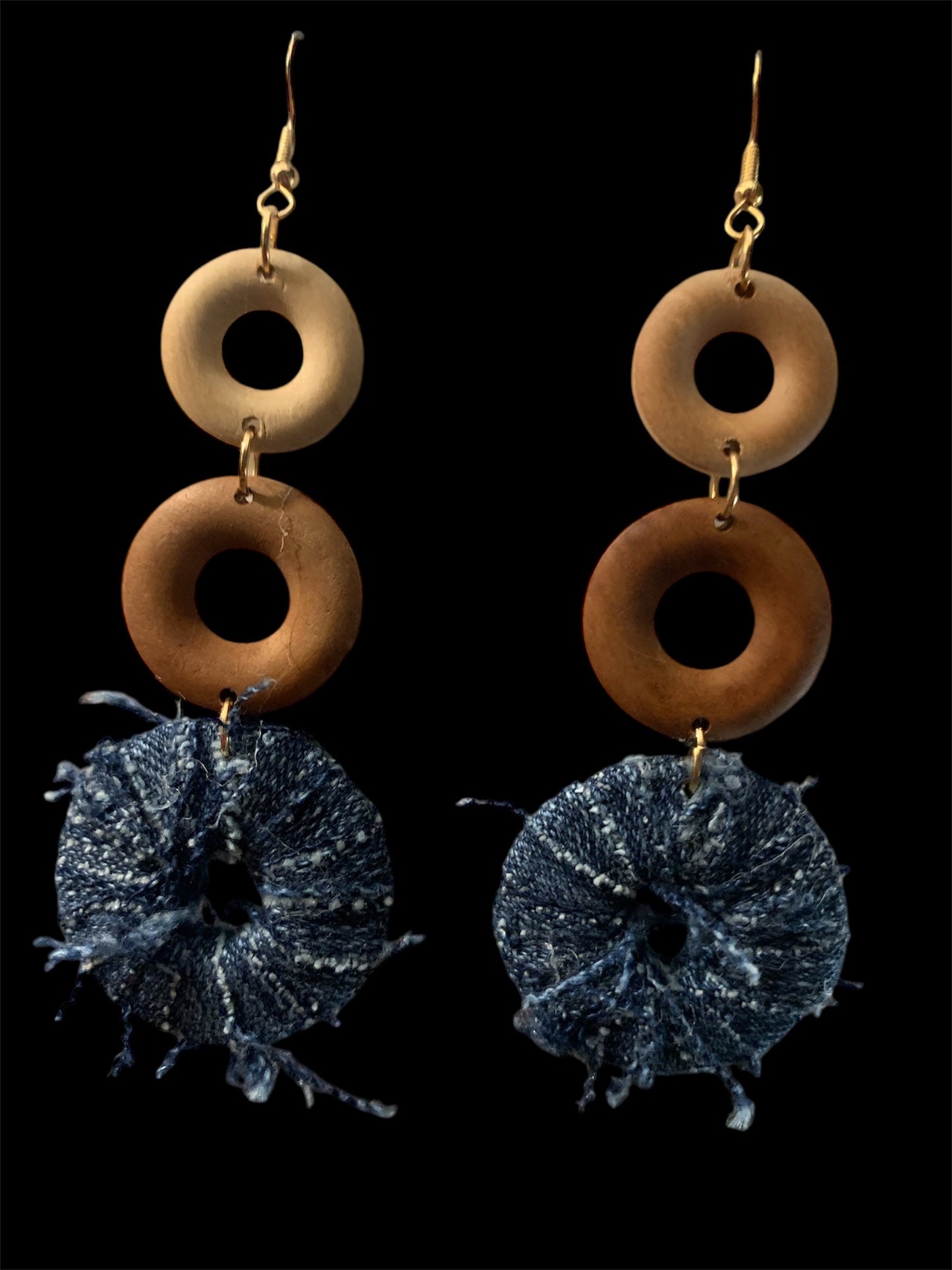 Diva Essence Dangling Distressed Custom 3 Round Loop Ear Glam Accessories