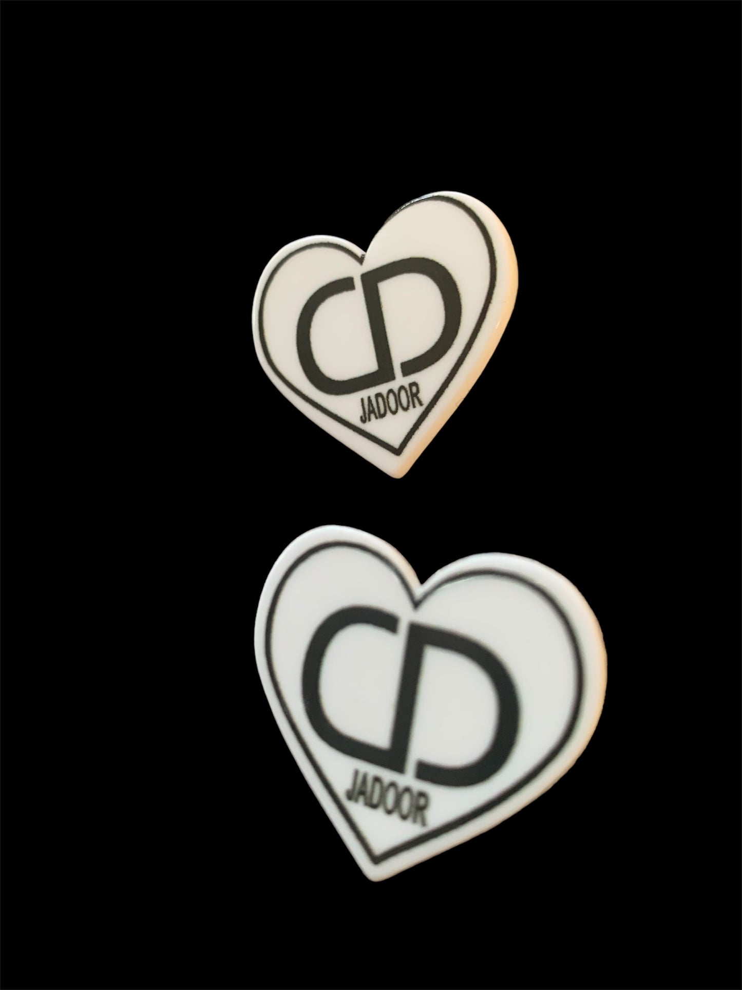 Heart Designed Theme Fashion Statement White Acrylic Stud Women’s Earrings
