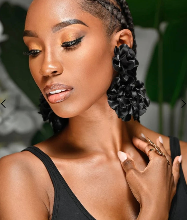 New Arrival Trendy Beautiful Fashionable Flower Drop Earrings for Women Jewelry Accessories