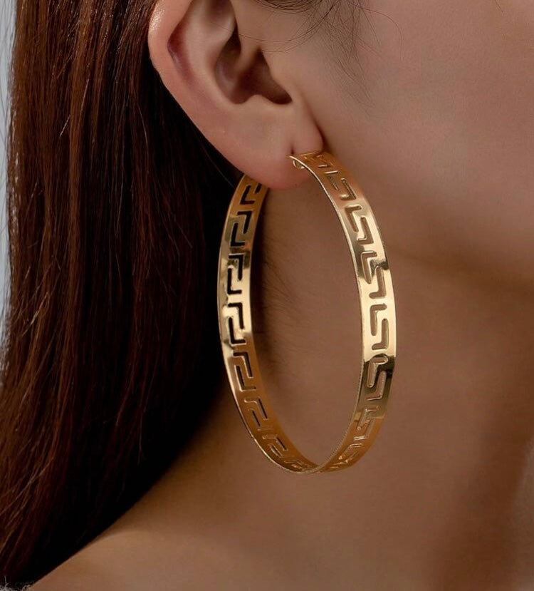 Outspoken Wild & Free Hoops Fashion Hollow Designer Circle Big Earrings Jewelry for Bold Statement Chic’s Only!