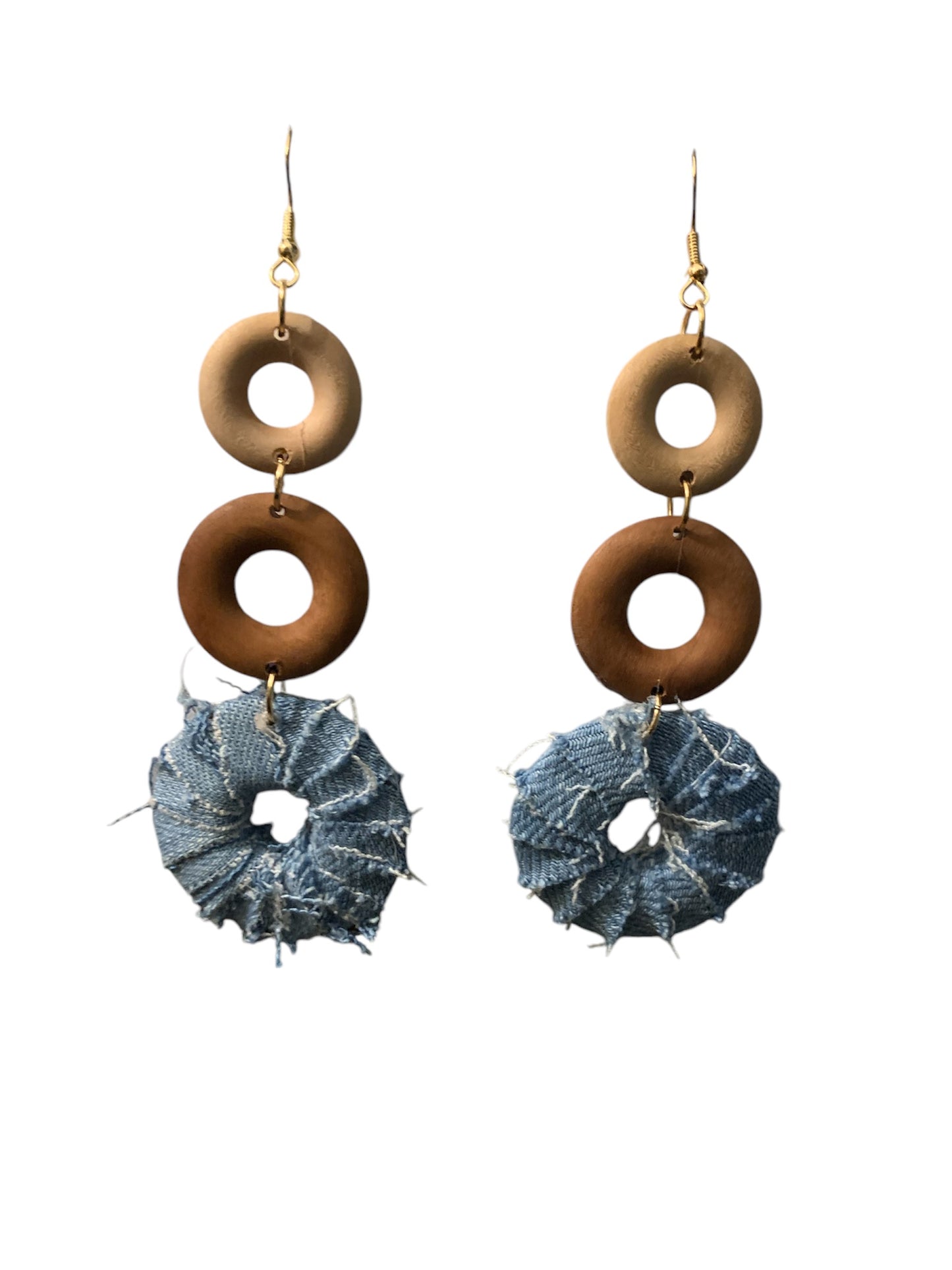 Diva Essence Dangling Distressed Custom 3 Round Loop Ear Glam Accessories