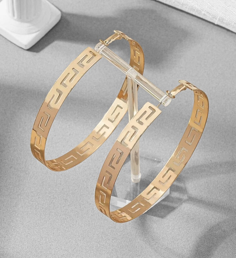 Outspoken Wild & Free Hoops Fashion Hollow Designer Circle Big Earrings Jewelry for Bold Statement Chic’s Only!
