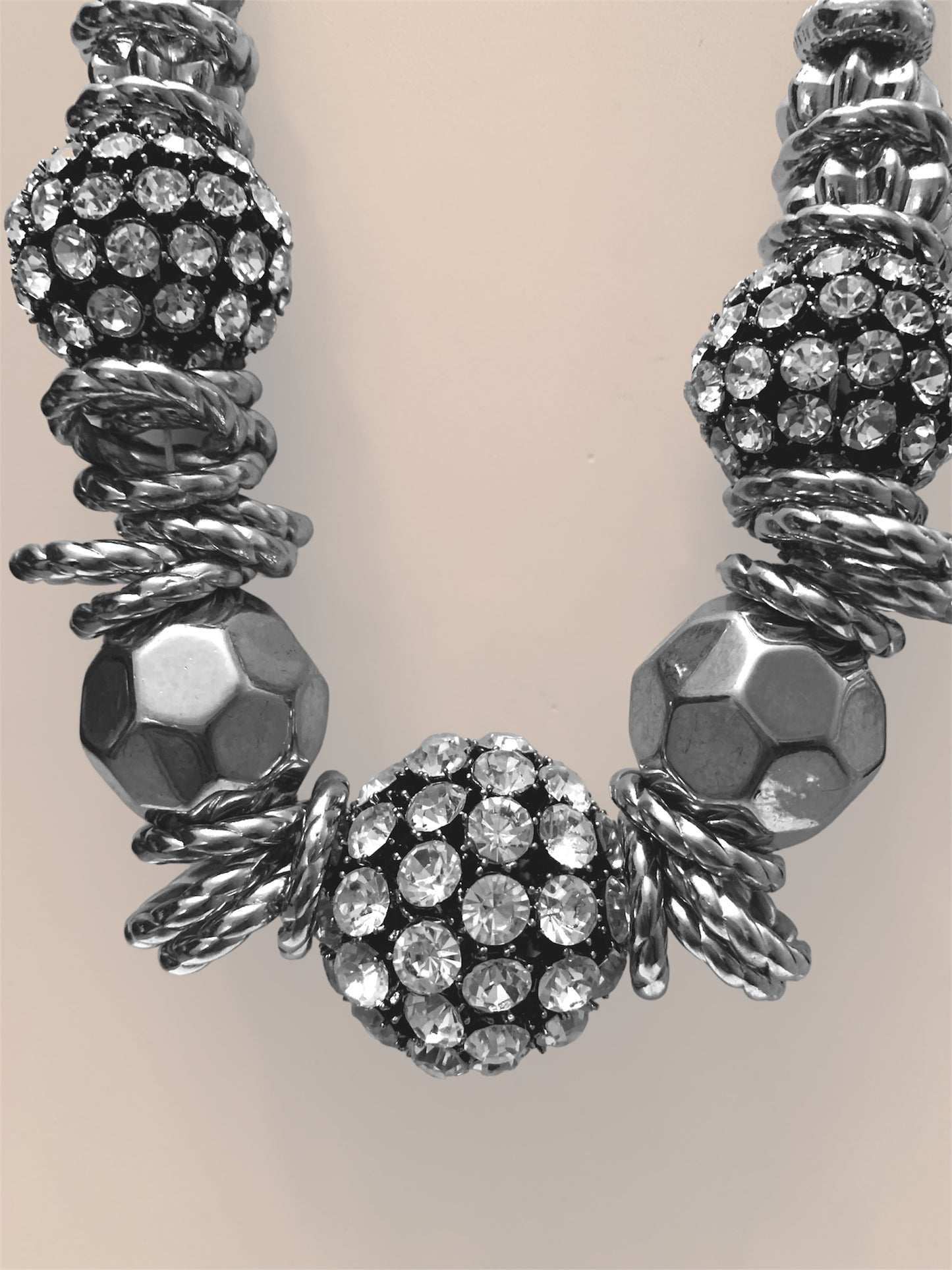 Stunning Necklace Set for Formal Wedding Formal Attire w Rhinestones Ladies Accessories