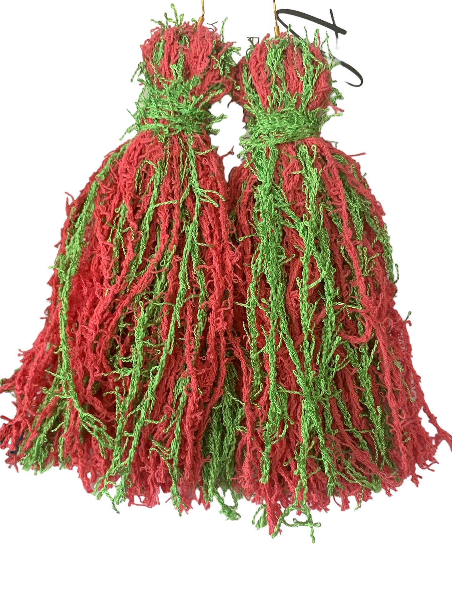 Sorority Style Themed Lovely Fashion Statement Handmade w Love Fringe Customized Earrings Jewelry