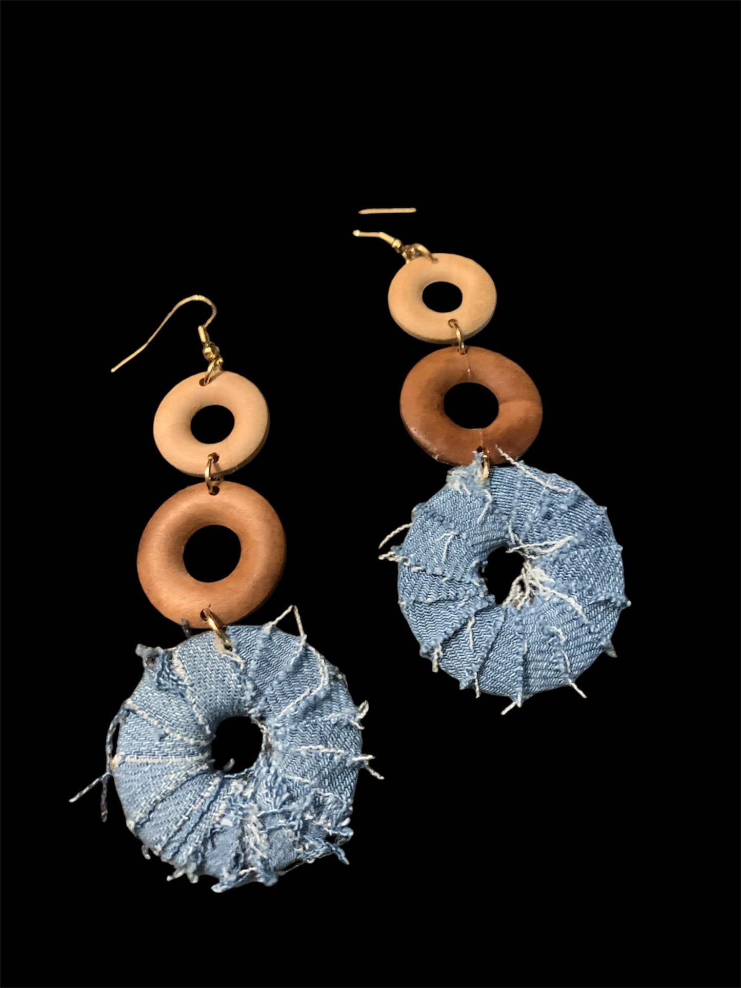 Diva Essence Dangling Distressed Custom 3 Round Loop Ear Glam Accessories