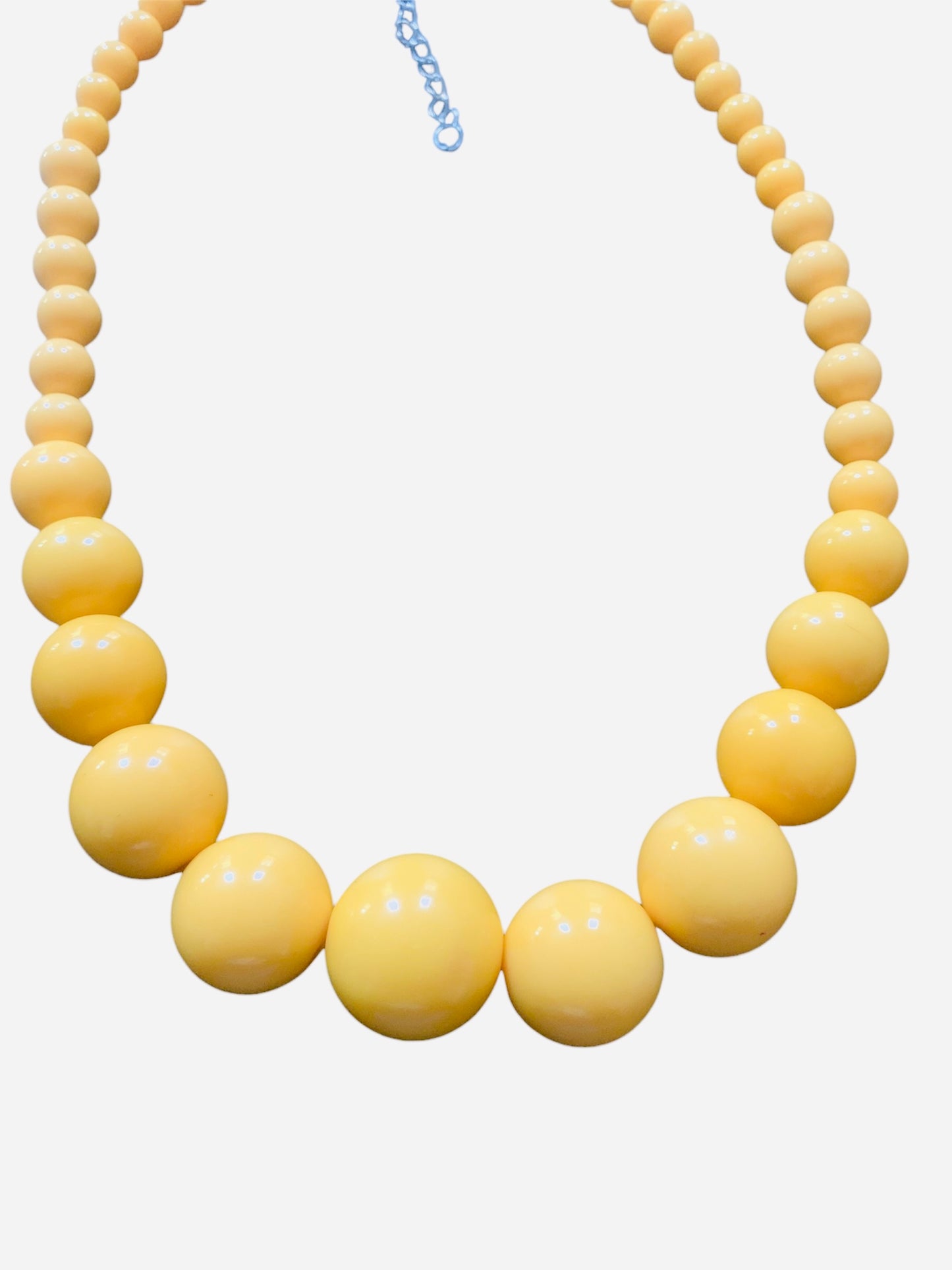 Yellow Beaded Ball Styled Fashion Trendy Statement Women’s Necklace