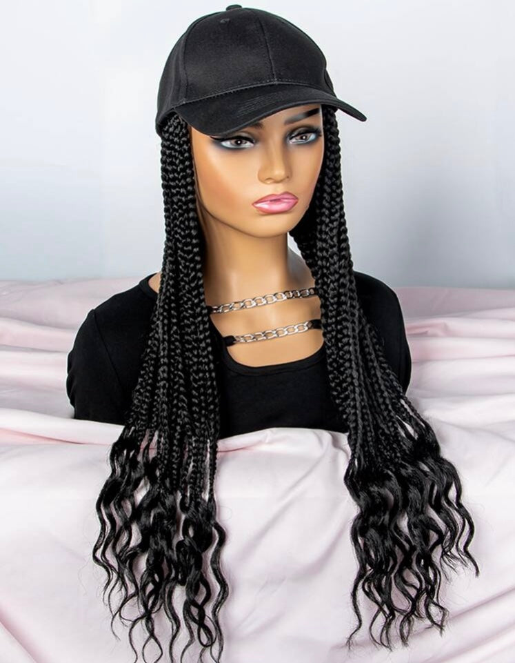 Fashion Hair On the Go Natural Long Braided Synthetic Stylish Wig w Cap Accessories