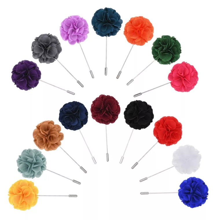 GQ Men's Swag Brooch Decoration Lapel Pins for Suits Fabric Flower Accessories
