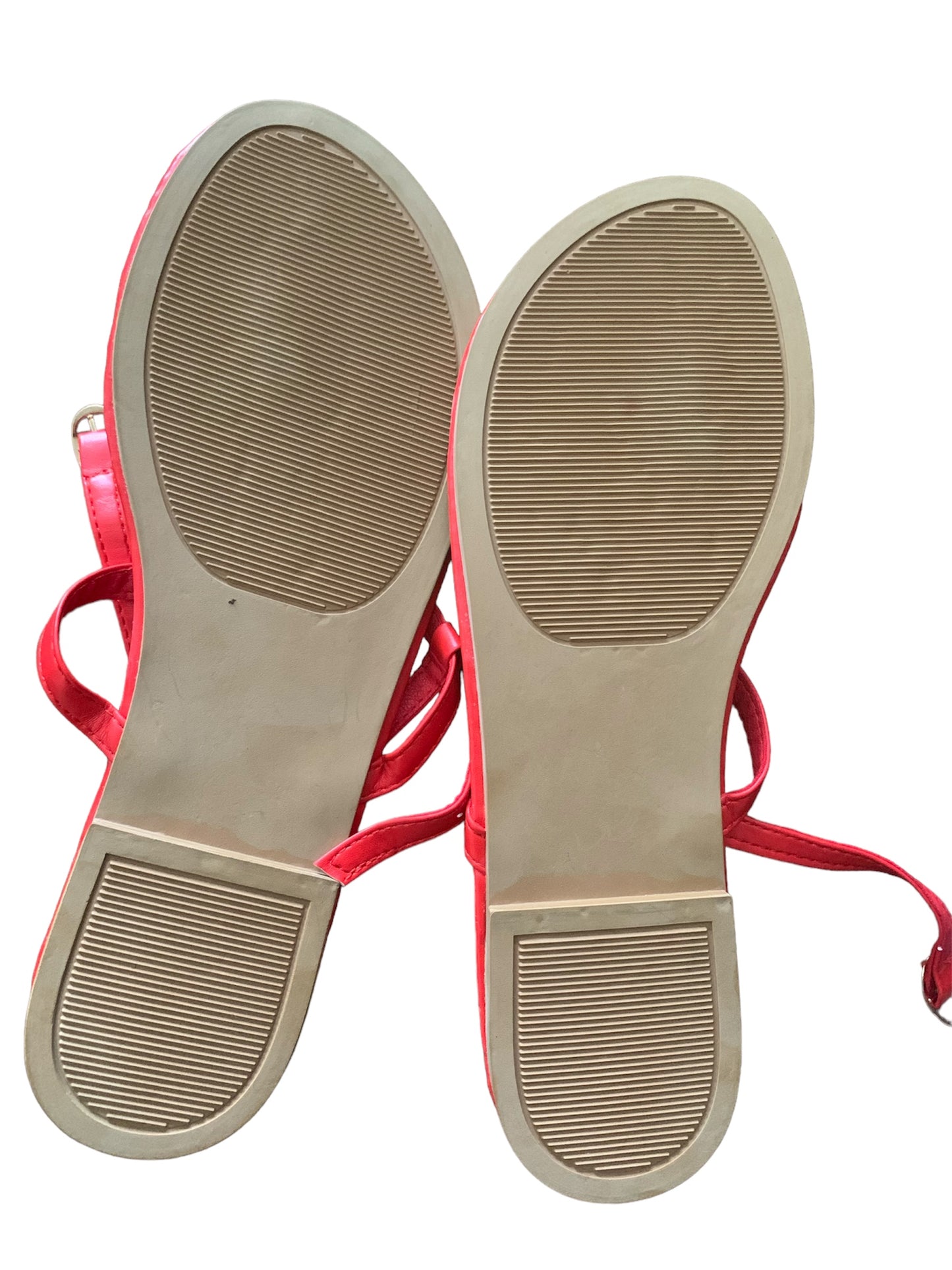 Rhinestone Red Shoe Thongs Open Toe Flat Cute Pretty Party Comfy Shoe Sandals
