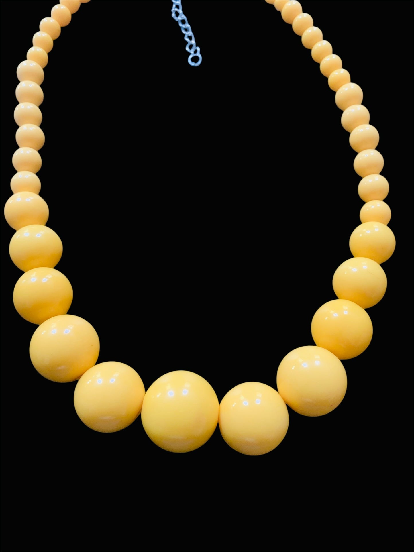 Yellow Beaded Ball Styled Fashion Trendy Statement Women’s Necklace