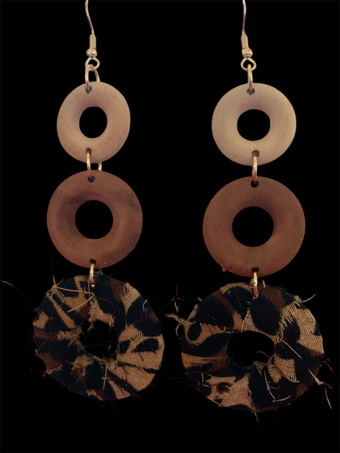 Diva Essence Dangling Distressed Custom 3 Round Loop Ear Glam Accessories