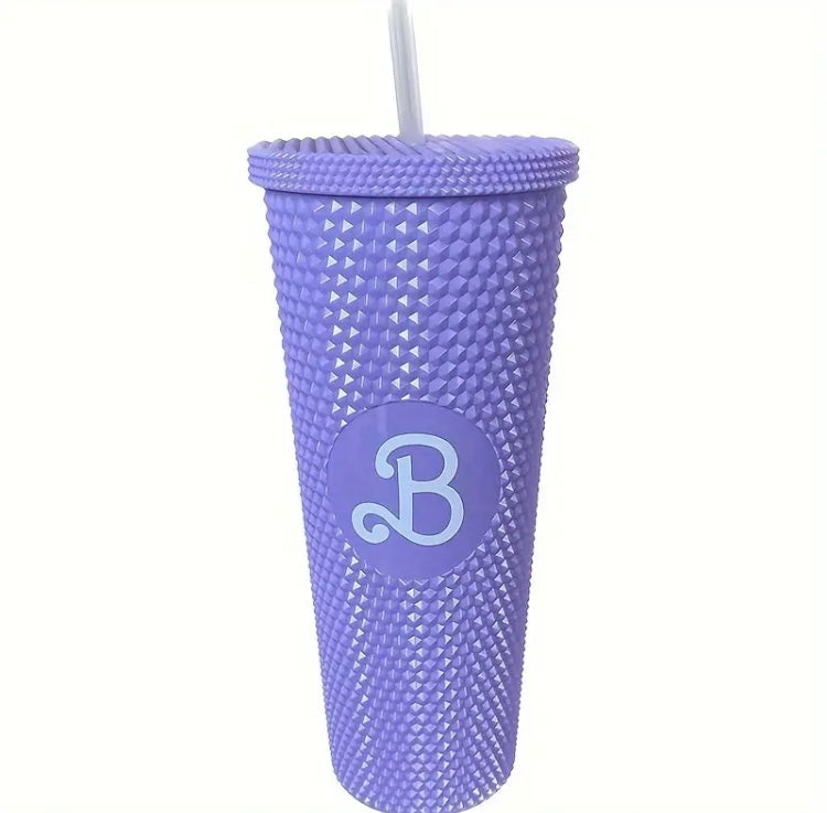 It’s Barbie Plastic Glam Sip'n w Lid & Straw Large Cute Creative Pattern Drinking Fancy Girls Cup