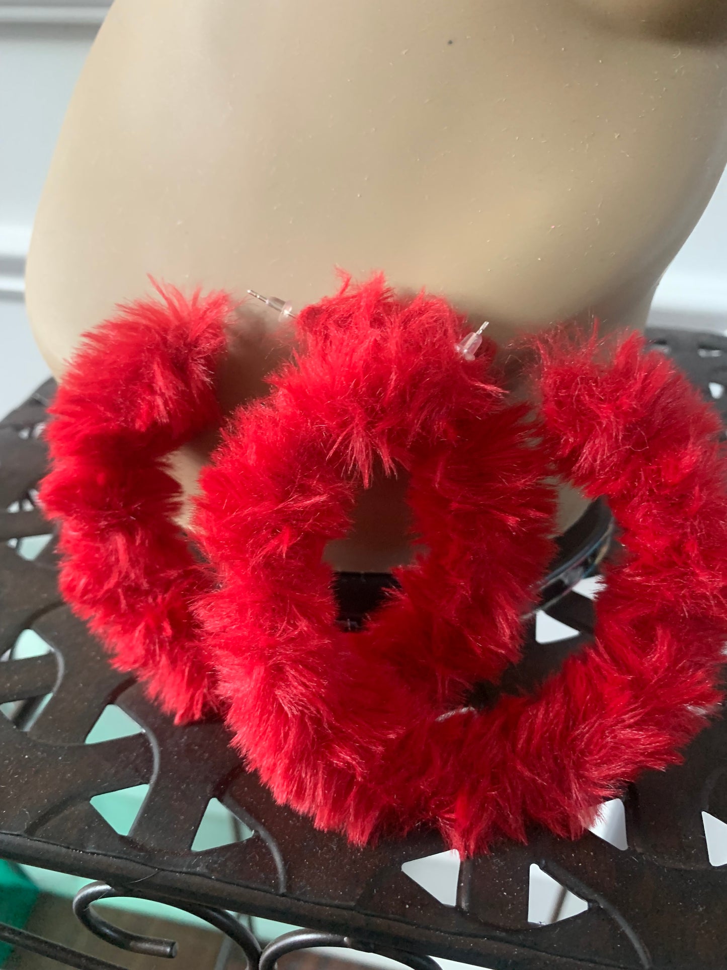 Fashion Hottt Hobo Furry Fuzzy Diva Chic Hoop Earrings Accessories