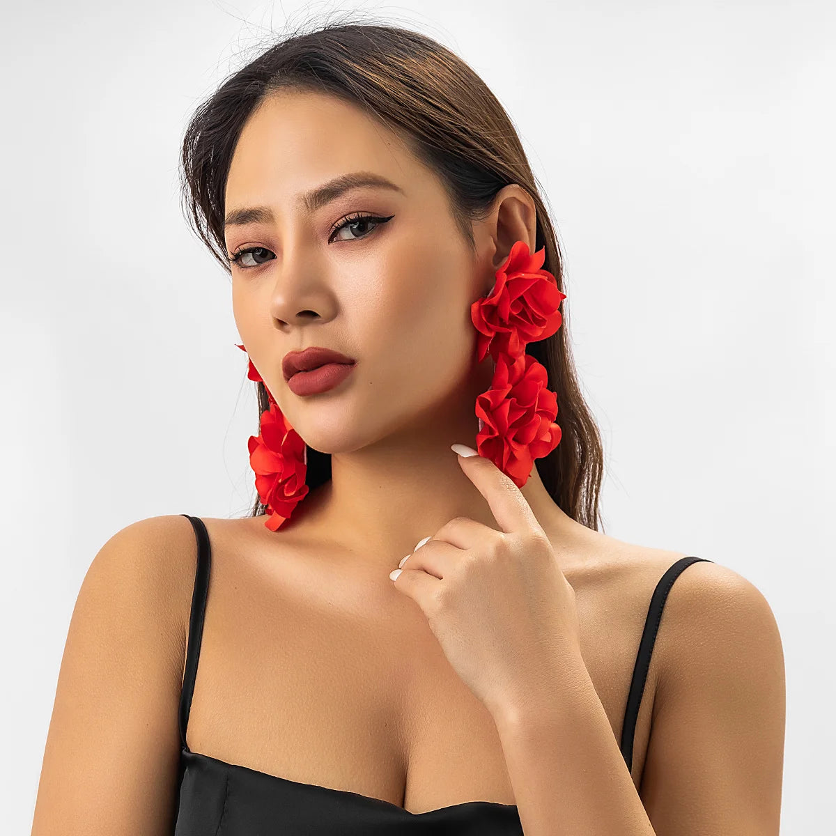 New Arrival Trendy Beautiful Fashionable Flower Drop Earrings for Women Jewelry Accessories