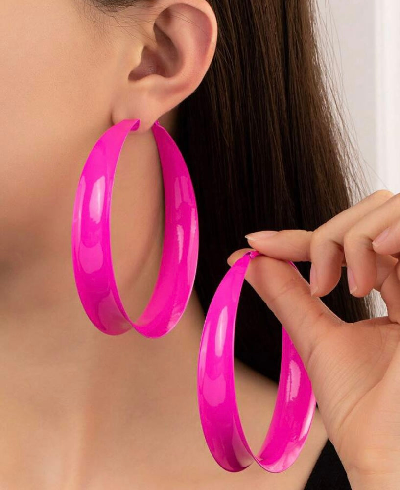 Trendy Big Bang Fashionable Statement Hoop Earrings for Women Ladies Accessories