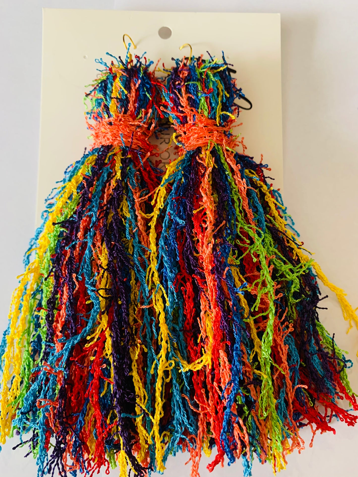 Handmade Hot New Trendy Fashion Yarn Fringed Long Dangle Tassel Earrings