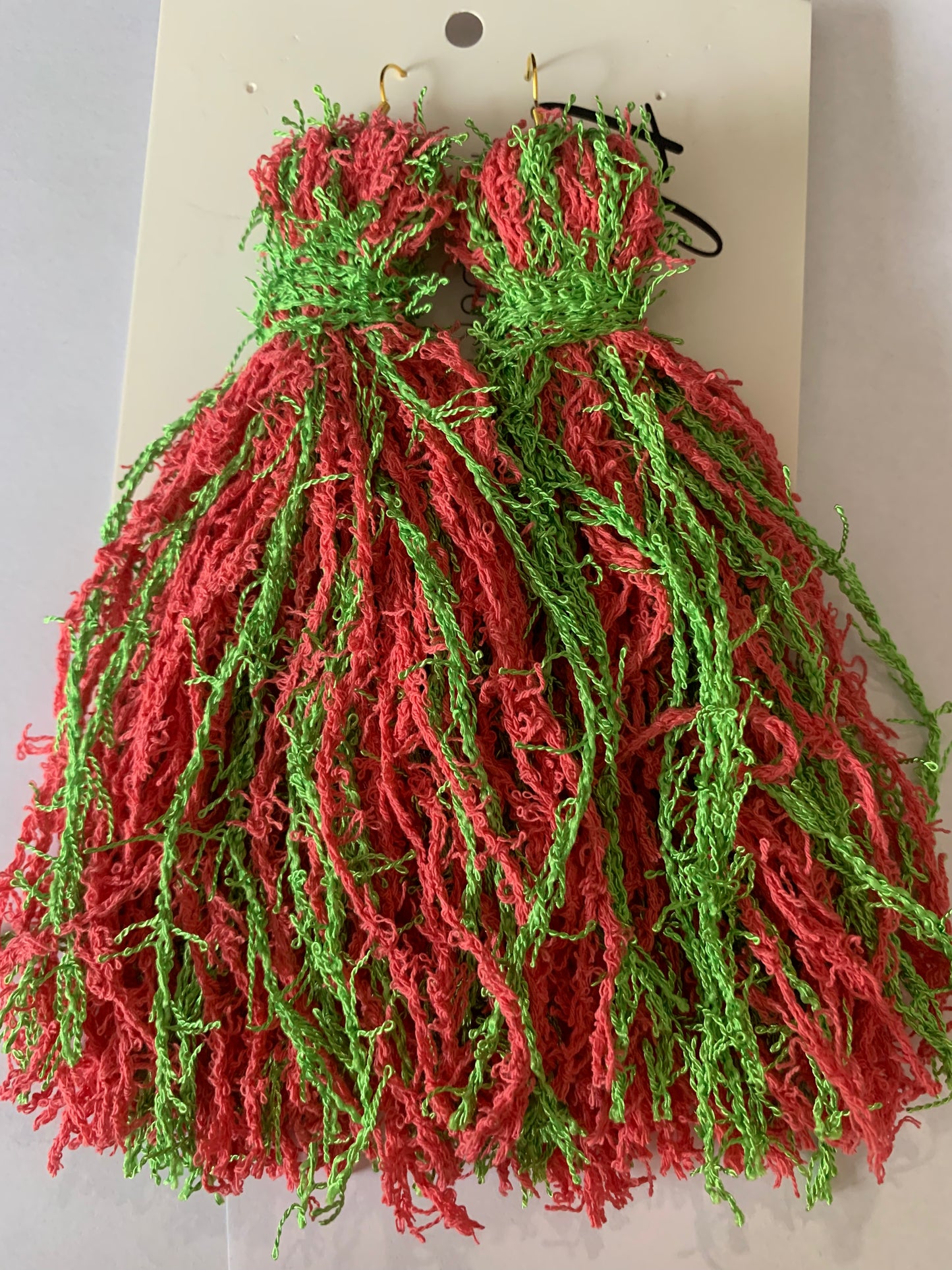 Handmade Hot New Trendy Fashion Yarn Fringed Long Dangle Tassel Earrings