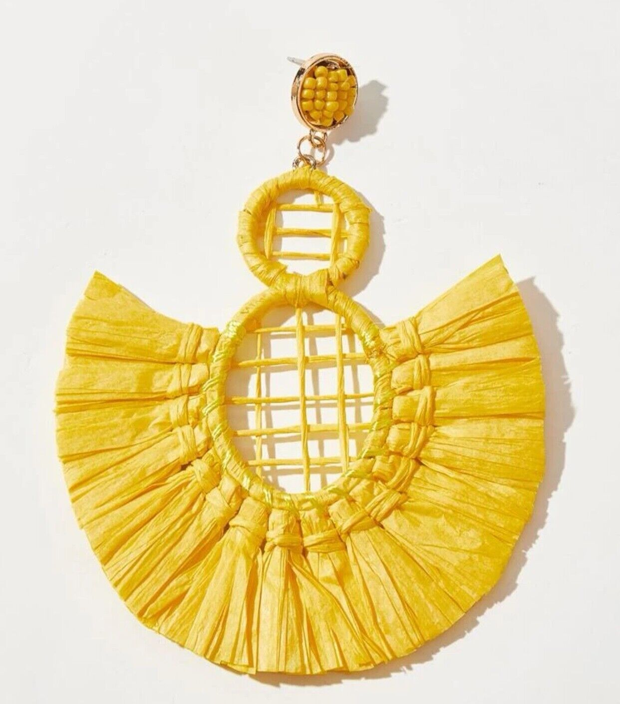 Feathered Long Women's Assorted Color Tassel Bamboo Feathered Statement Fashion Earrings