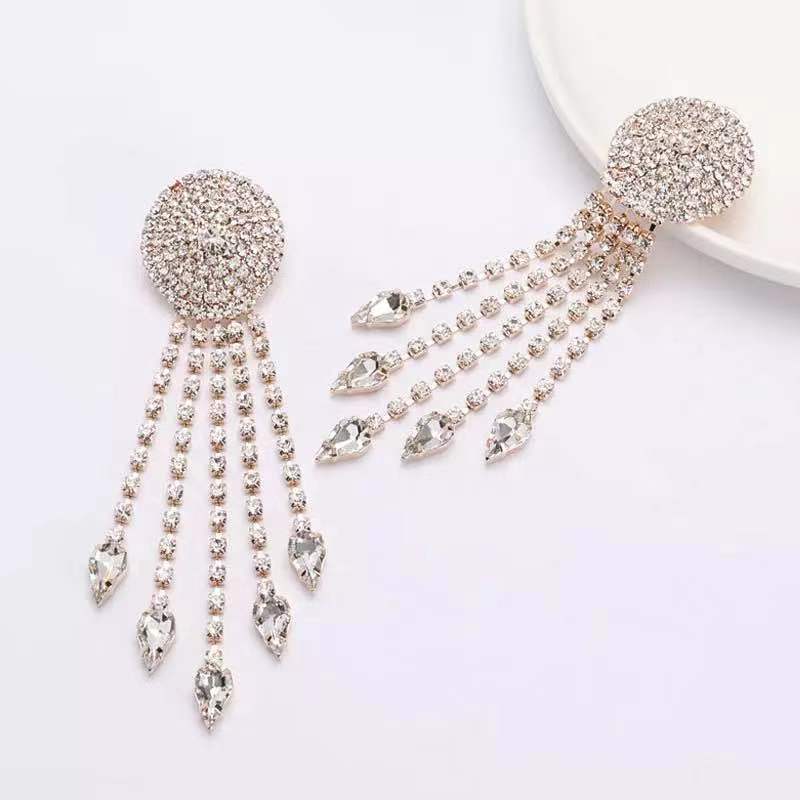 Fashion Rhinestone Women's Shiny Earrings Jewelry Statement Accessories