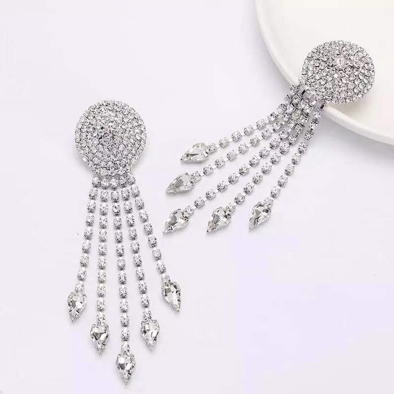 Fashion Rhinestone Women's Shiny Earrings Jewelry Statement Accessories