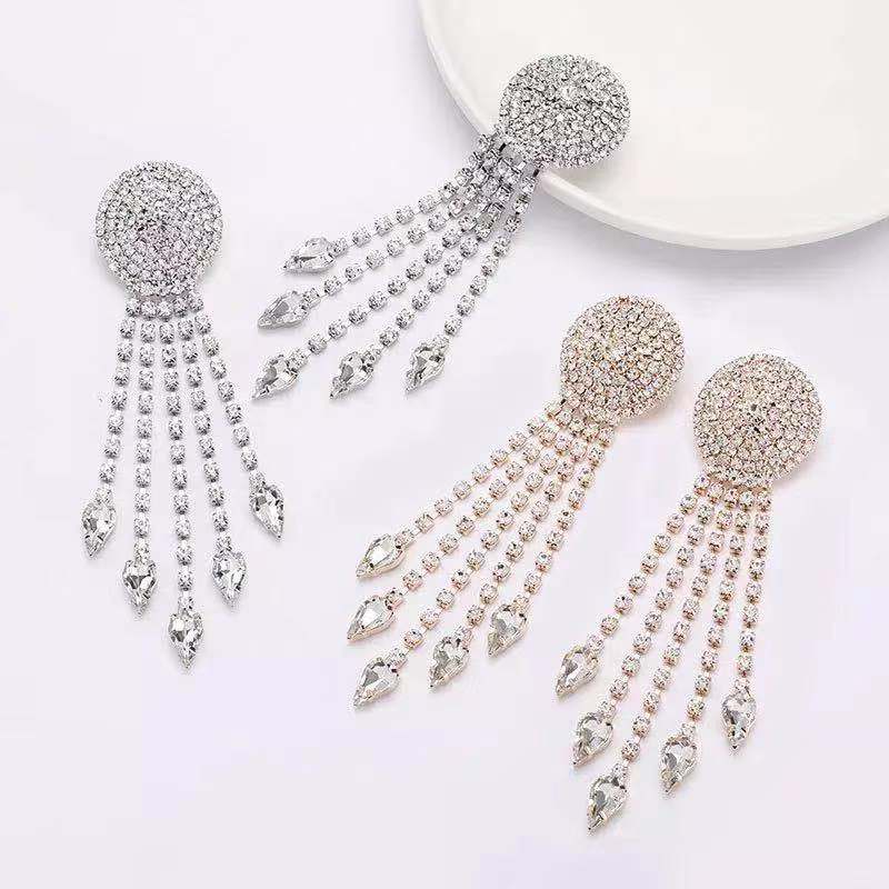 Fashion Rhinestone Women's Shiny Earrings Jewelry Statement Accessories
