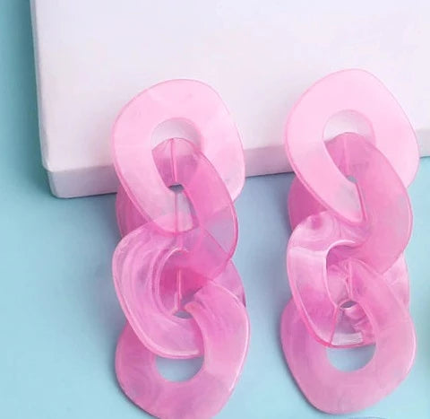 New 2023 Neon Trendy Fashion Big Acrylic Drop for Women Statement Large Earrings Fashion Party Jewelry
