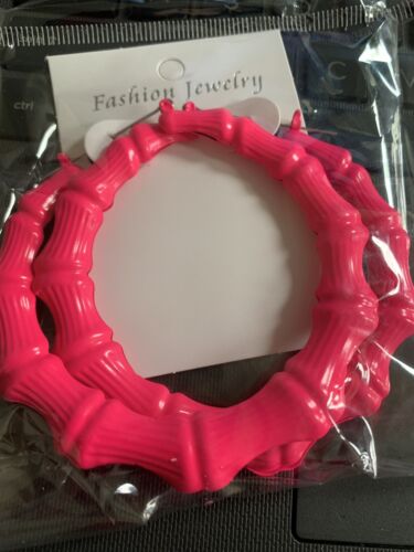 New Women's Big Hoop Large Bamboo Fashion Statement Earrings Jewelry MJB Styled