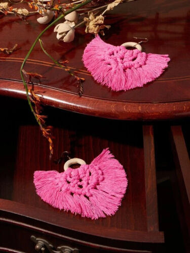 Trendy Chic Tassel Braided Feathered Statement Fashion Earrings Women’s Accessories