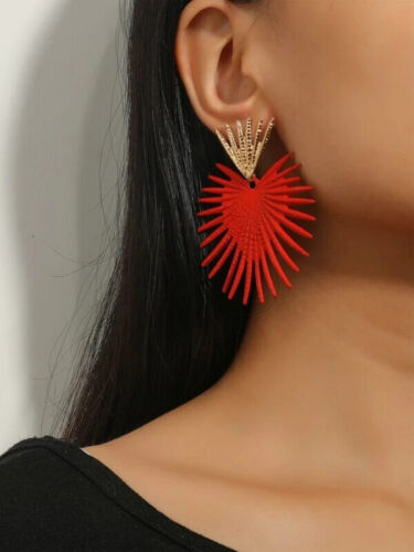 Cute Ladies Fashion Trendy Spike Shaped Statement Earrings Women Jewelry