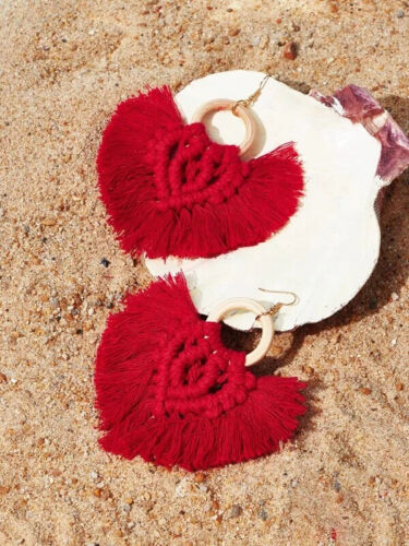 Trendy Chic Tassel Braided Feathered Statement Fashion Earrings Women’s Accessories