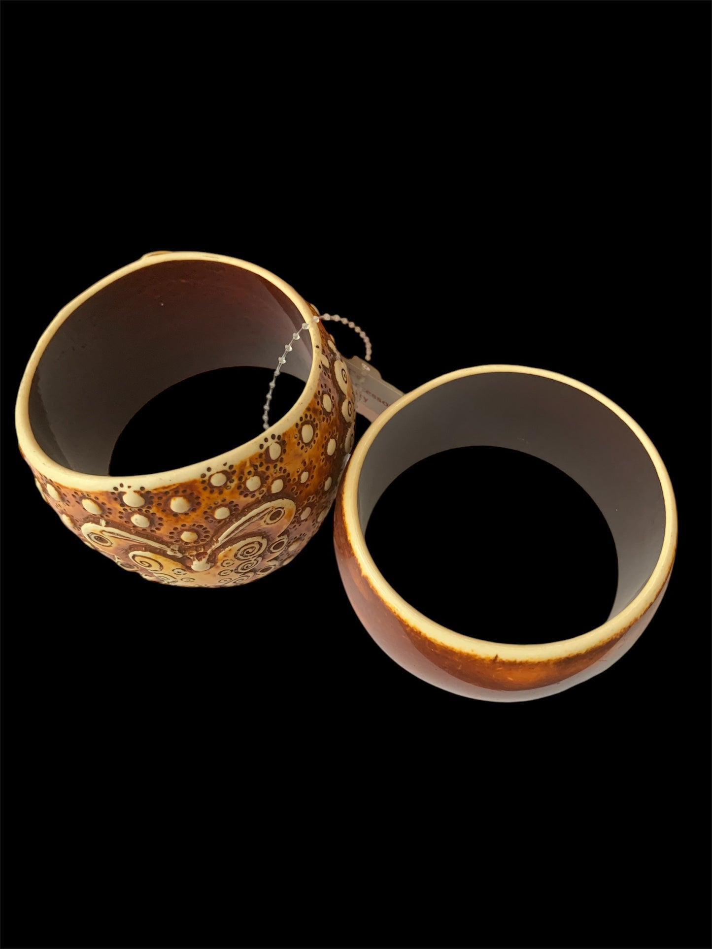 Fashionista Statement Ceramic Bracelets 2pc Set Fall Color Accessories