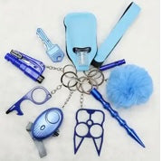 Fashionista Self-Defense Keychains for Self-Awareness Safety Alarm w Contactless Door Opener, Decorative Accessories, Perfect for Protection