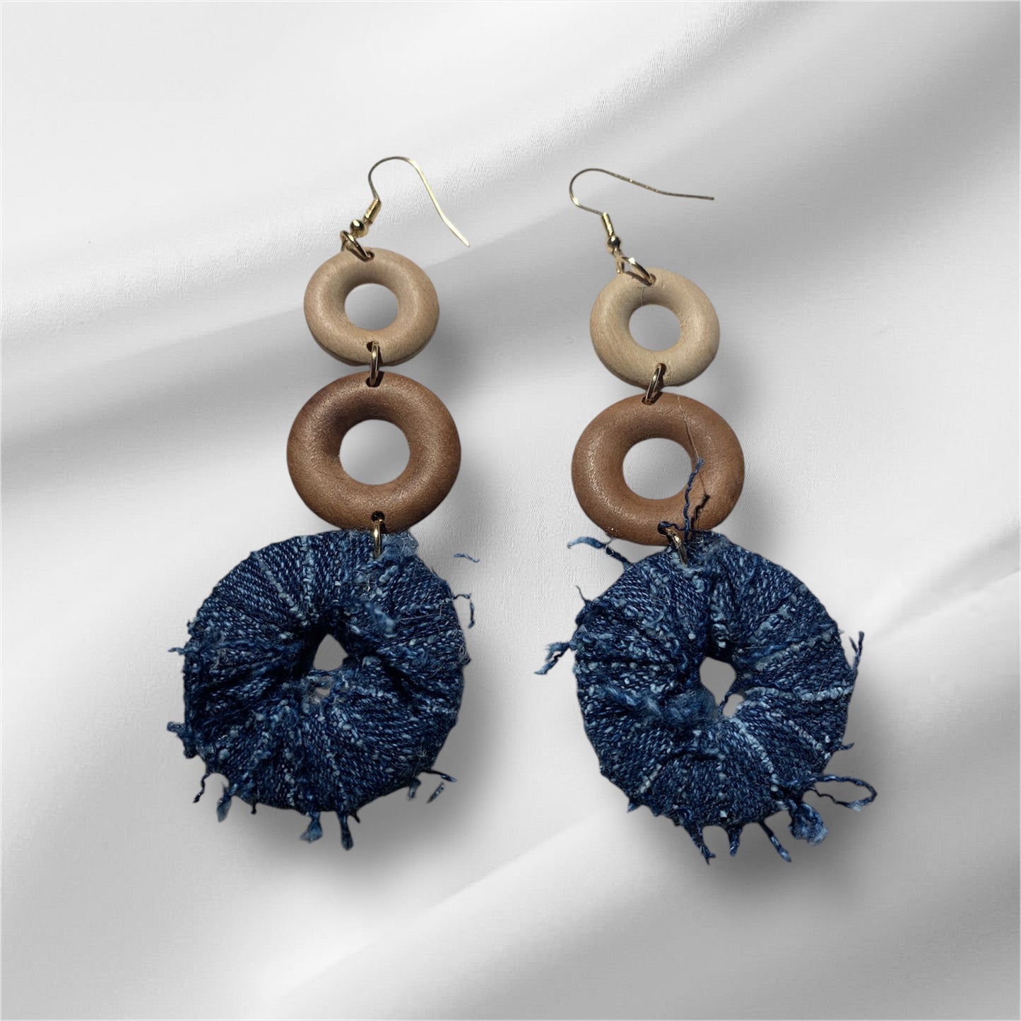 Diva Essence Dangling Distressed Custom 3 Round Loop Ear Glam Accessories
