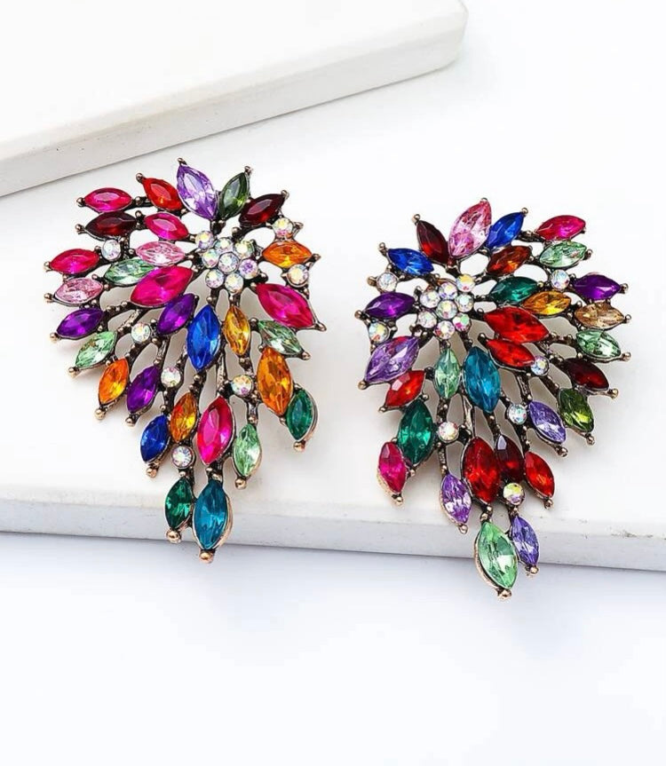 Beautiful All Colors Stud Rhinestone Crystal Earrings