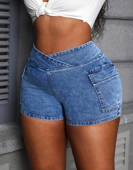 Denim Plus Size Women's Denim Shorts Sexy Skinny Stretch Shorts Clothing Summer Outfit for Women