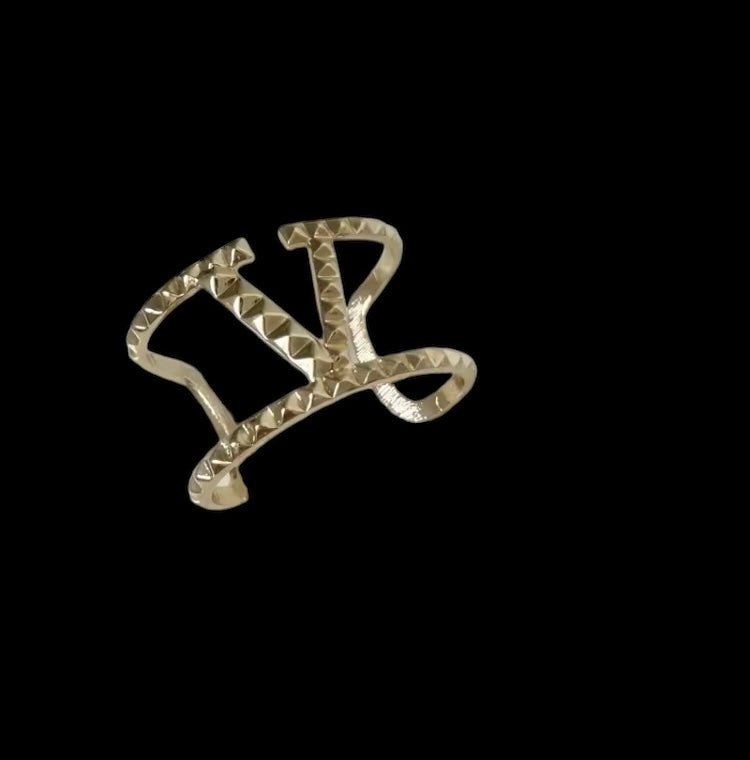 Fashion  Big Statement Letter V Wide Cuff Bracelets Bangles Women’s Glam Accessories