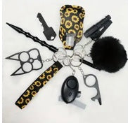 Fashionista Self-Defense Keychains for Self-Awareness Safety Alarm w Contactless Door Opener, Decorative Accessories, Perfect for Protection