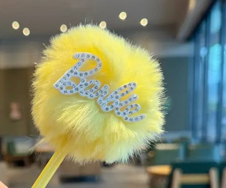 Barbie Plush Pom Pom Glitter Ball Cute Hand Ledger Diamond Decorative Writing Pen