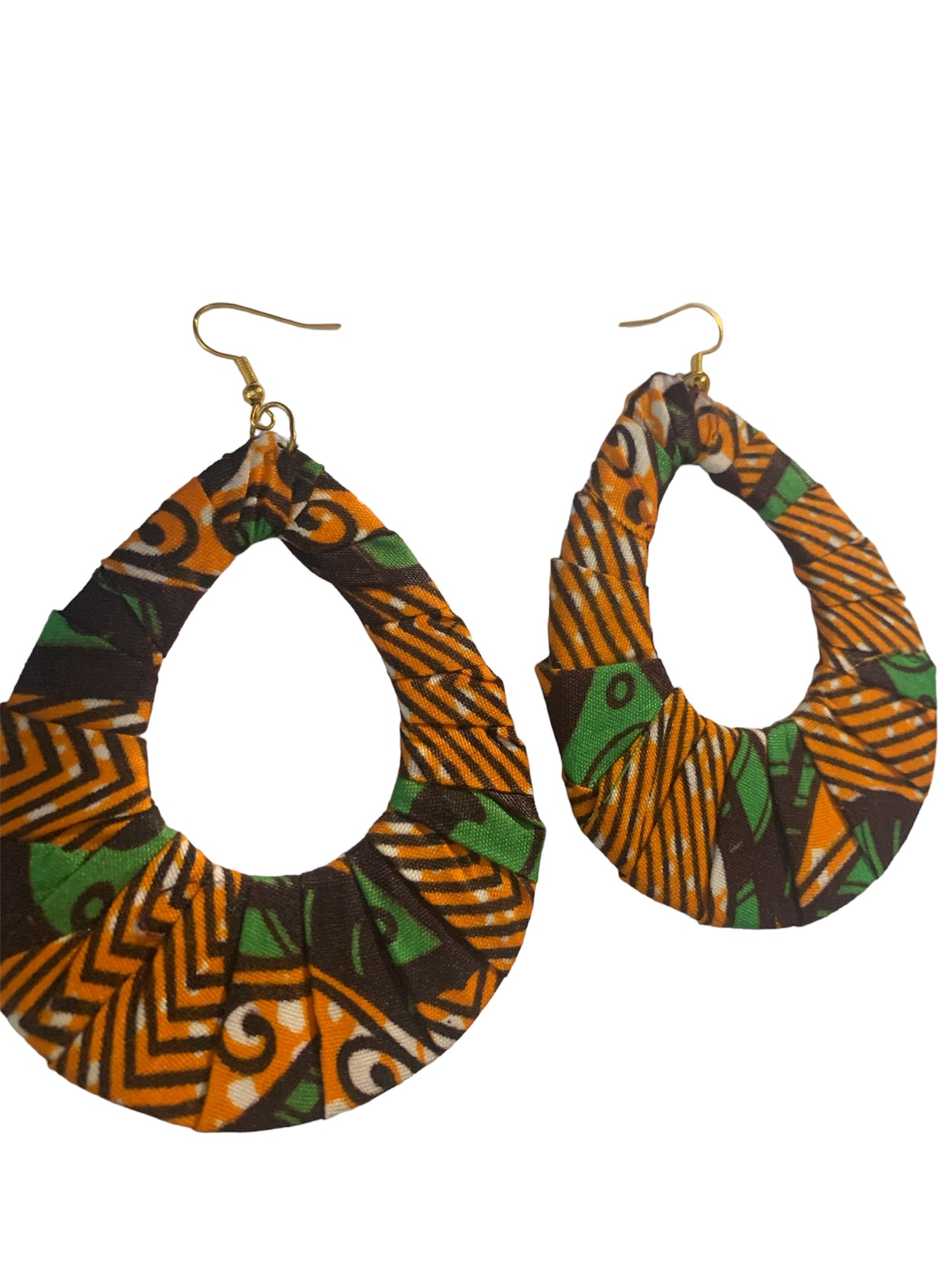 Orange Mixed Styling Women's African Metro Styled Wood  Fashion Statement  Earrings Jewelry