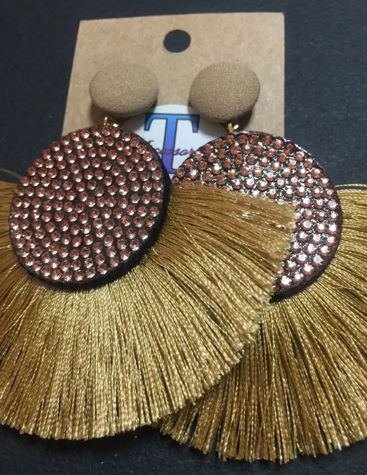 Fan Styled Statement Dangle Earrings for Women Pendant Tassel  Earrings  Jewelry
