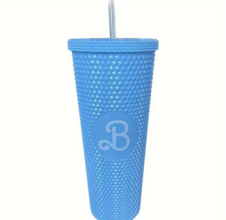 It’s Barbie Plastic Glam Sip'n w Lid & Straw Large Cute Creative Pattern Drinking Fancy Girls Cup