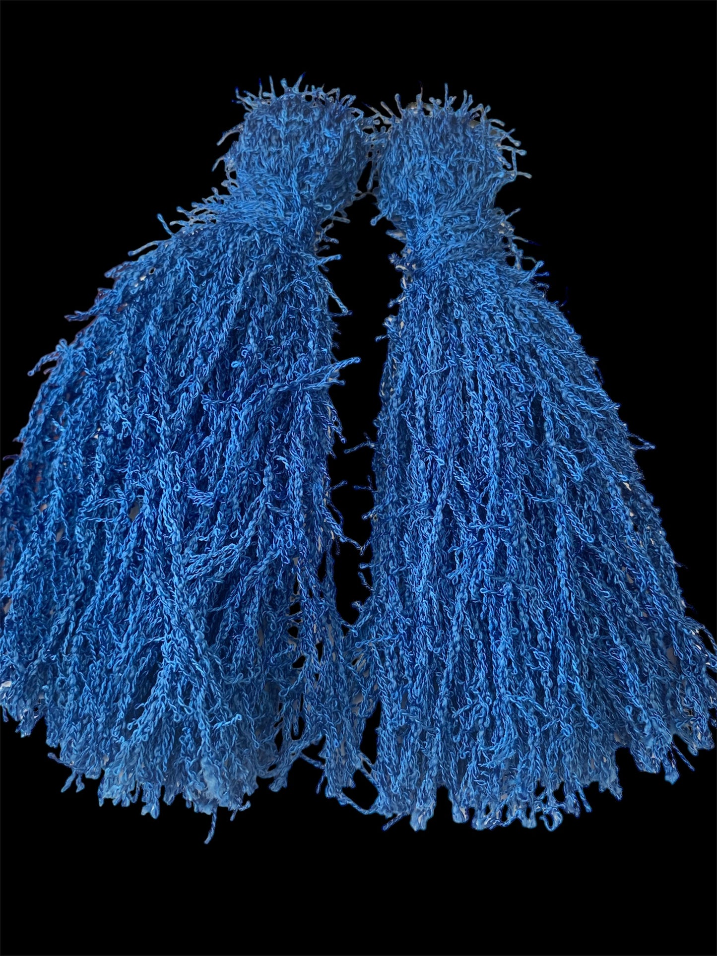 Blue Babee Lovely Fashion Statement Handmade w Love Fringe Customized Earrings Jewelry