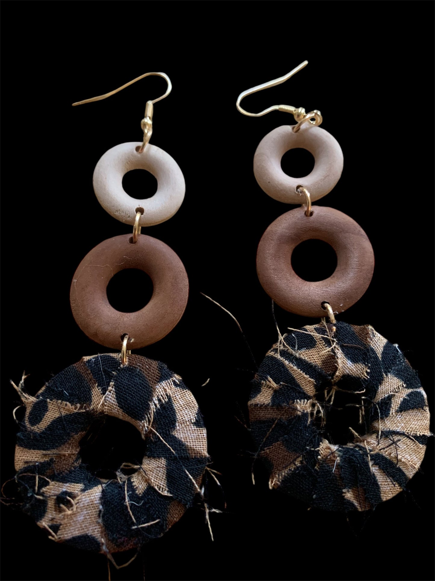 Diva Essence Dangling Distressed Custom 3 Round Loop Ear Glam Accessories